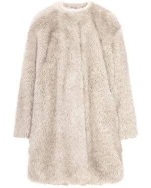 Max Mara Faux-Fur Coat - Natural