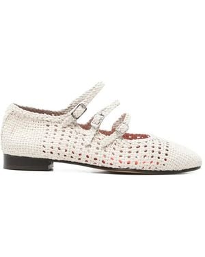 CAREL PARIS Ariana Woven Ballet Flats - White