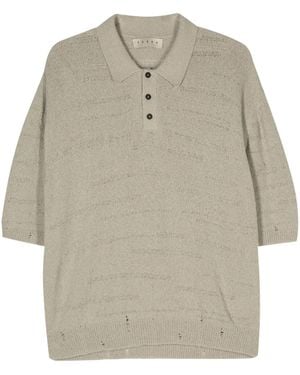Paura Adam Cotton-Blend Polo Shirt - Gray