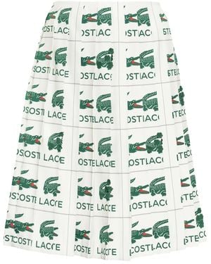 Lacoste Embroidered Pleated Skirt - Green