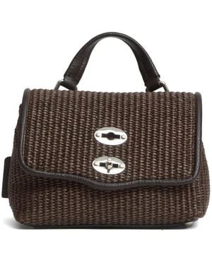 Zanellato Borsa Tote Postina Vimini - Marrone
