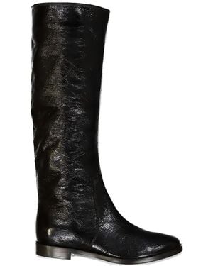 Sergio Rossi Crinkled-Effect Boots - Black