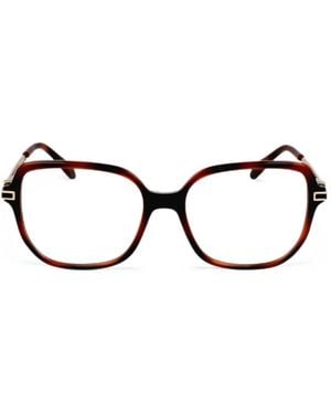 Ferragamo Eyewear Tortoiseshell-Effect Gancini Glasses - Black