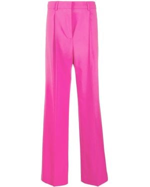MSGM Straight-Leg Wool Trousers - Pink