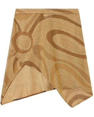 PUCCI Marmo-Print Voile Skirt - Natural