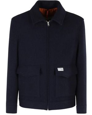 Fay Plush Truck Jacket - Blue