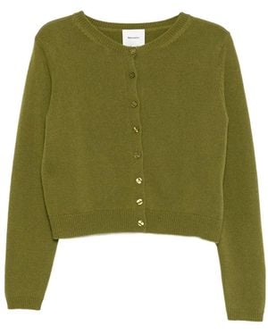 Reformation Clara Cashmere Crew Cardigan - Green