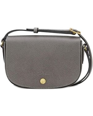 Longchamp Épure Shoulder Bag With Adjustable Strap - Grey