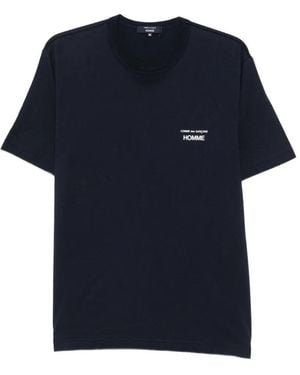 Comme des Garçons Logo-Print T-Shirt - Blue