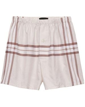 Prada Check-Print Cotton Boxers - Pink