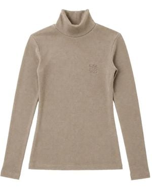 Max Mara Ribbed-Knit Roll-Neck Jumper - Natural