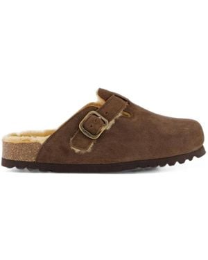 Scholl Fae New F Mules Mit Schnallenriemen - Braun
