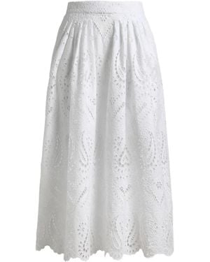 Etro Openwork Midi Skirt - White