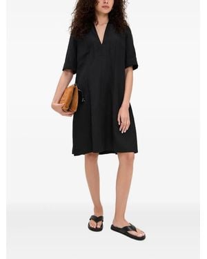 Vince Collared Short-Sleeve Dress - Black