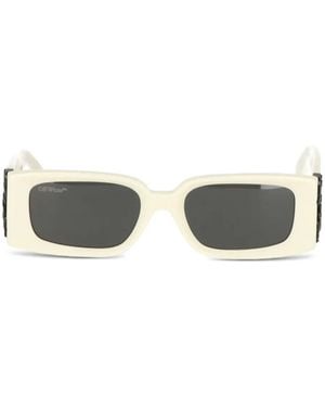 Off-White c/o Virgil Abloh Eckige Sonnenbrille Mit Pfeildetail - Weiß
