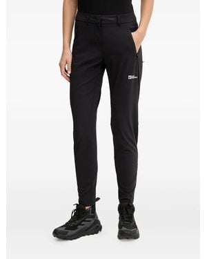 Jack Wolfskin Pantalones Deportivos Hikeout Con Cremallera - Negro