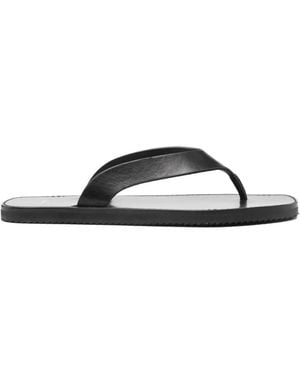 Jude Vermelho Flat Slide - Black