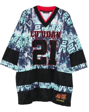 LỰU ĐẠN Ghost Rider Hockey Jersey - Blue