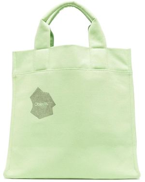 Objects IV Life Sac Cabas En Coton À Logo Imprimé - Vert