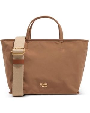 Bimba Y Lola Medium Logo-Detail Tote Bag - Brown