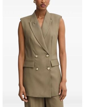 Morgan Double-Breasted Waistcoat - Green