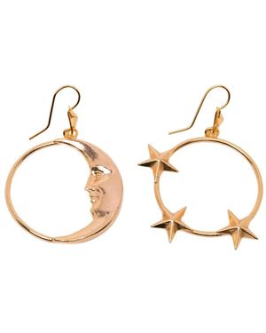 BLAKLACE Star Circle Earrings - Metallic