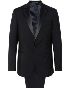 Caruso Single-Breasted Suit - Black