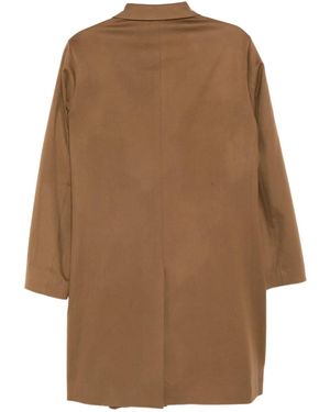 Mackintosh Wool Button-Up Coat - Brown