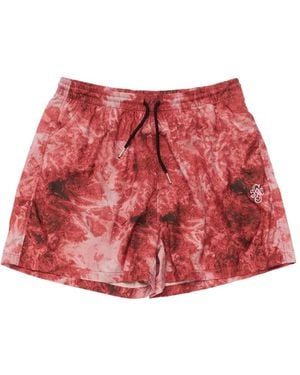 Stockholm Surfboard Club Printed Swim Shorts - Red