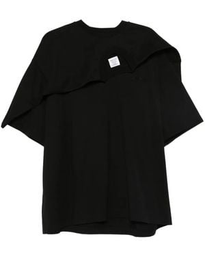 Vetements Layered Cotton T-Shirt - Black