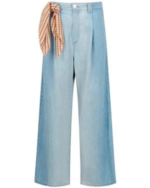 Marni Pleats Foulard Pants - Blue