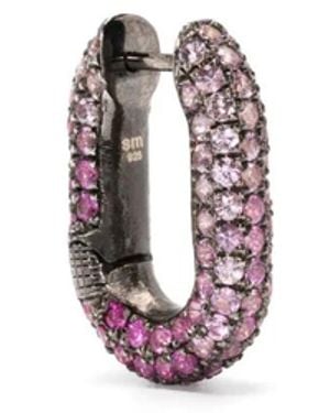 Selim Mouzannar Link Sapphire Single Earring - White
