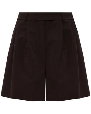 Lacoste Pleated-Design Tailored Shorts - Black