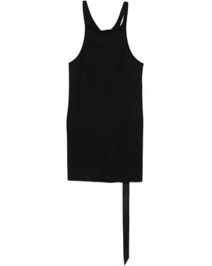 Rick Owens Top Smanicato A Coste - Nero