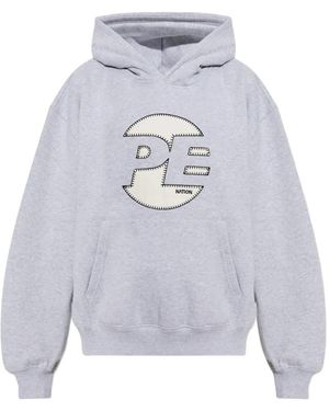 P.E Nation Voltage Logo-Patch Hoodie - White
