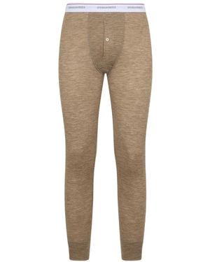 DSquared² Legging Met Logoband - Naturel