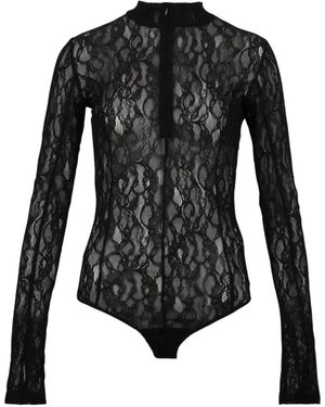 MSGM Body de encaje - Negro