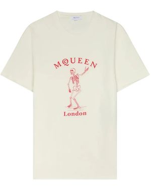 McQueen Skeleton Graphic T-Shirt - White