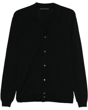 Low Brand Buttoned-Front Cardigan - Black