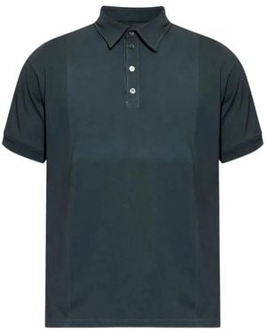 Maison Margiela Short-Sleeve Cotton Polo Shirt - Blue