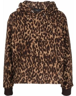 Amiri レオパード プリント パーカー - ブラウン