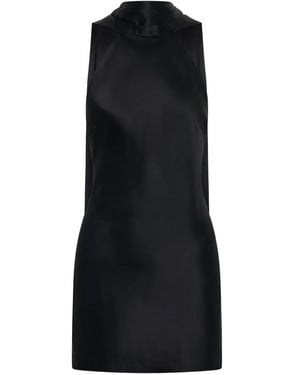Nicholas Vestido corto Lita con cuello halter - Negro