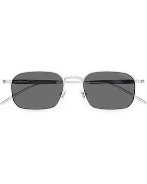 Montblanc Rectangle-Frame Sunglasses - Grey