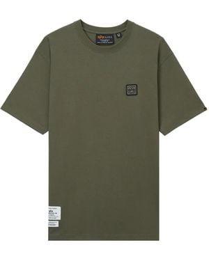 Alpha Industries Logo-Patch Cotton T-Shirt - Green