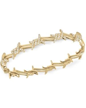 Djula Barbelé Armreif Mit Diamanten - Mettallic