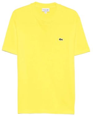 Lacoste Logo-Detail Cotton T-Shirt - Yellow