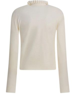 McQueen Ruffled sweater - Blanco