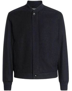 ZEGNA Oasi Elements Cashmere Bomber Jacket - Blue