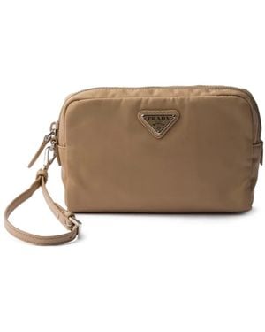 Prada Small Re-Nylon Pouch - Brown