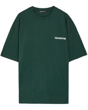 Cole Buxton Logo-Print Drop-Shoulder T-Shirt - Green